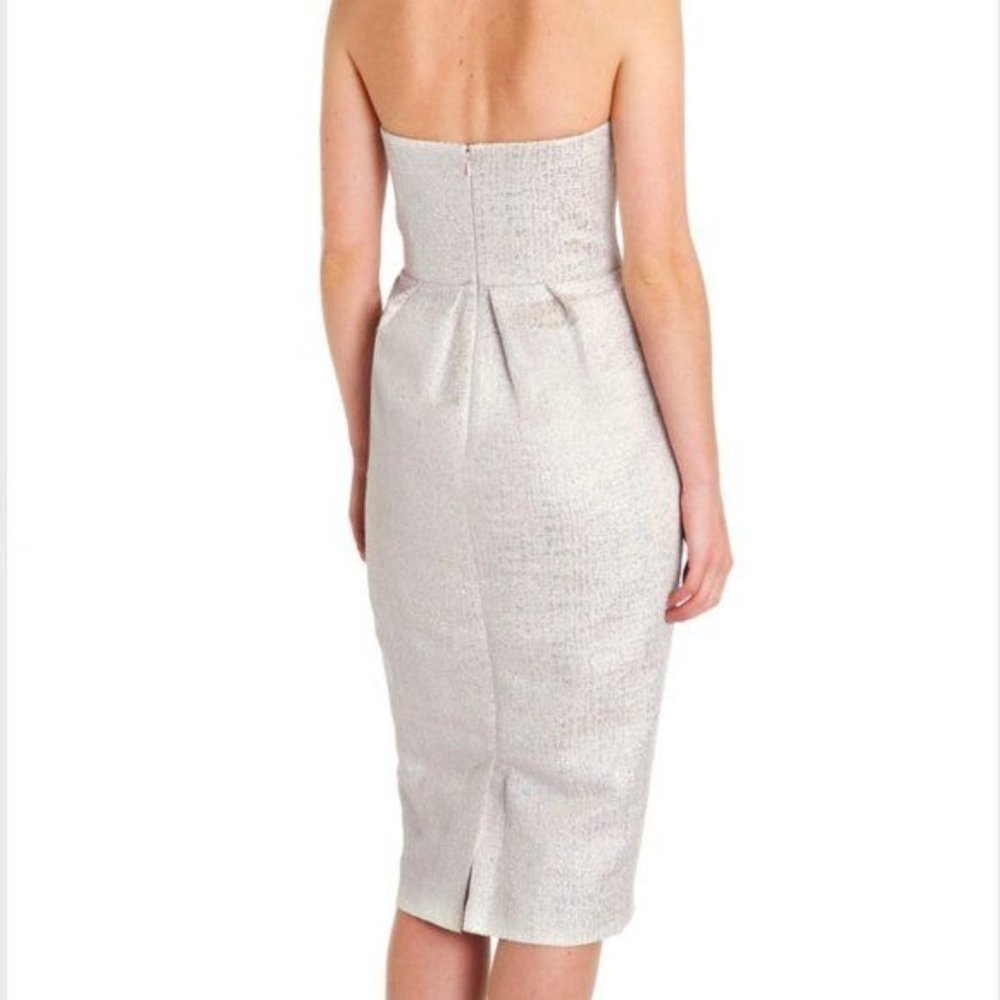 TED BAKER Langley Filippa Strapless Metallic Dress - Picture 14 of 14